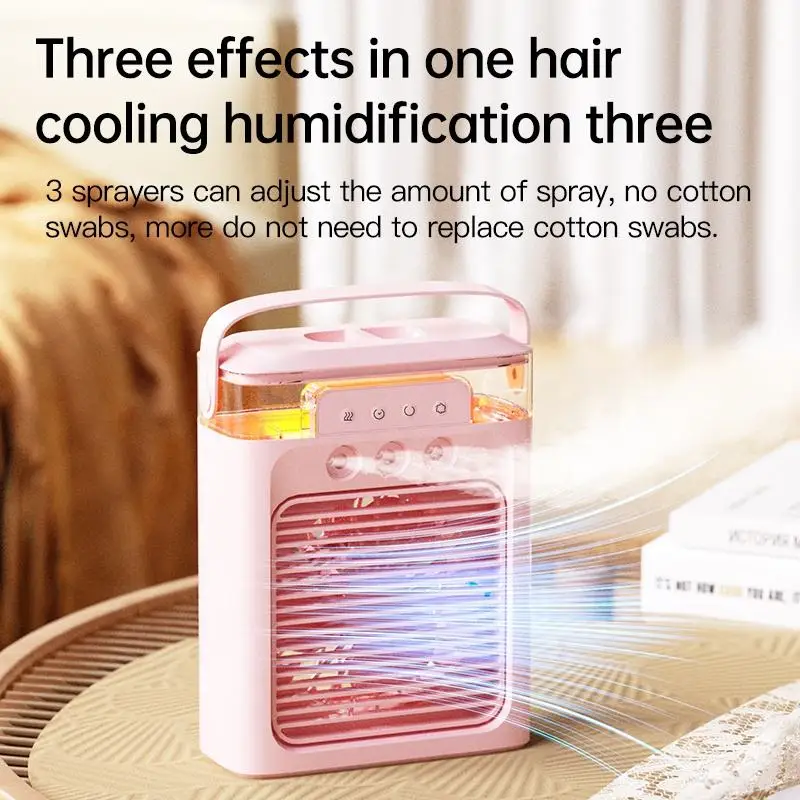 Portable Air Conditioner Cooling Fan Evaporative Mini Air Conditioner Mini Ventilador 3Speed Portable Air Conditioner