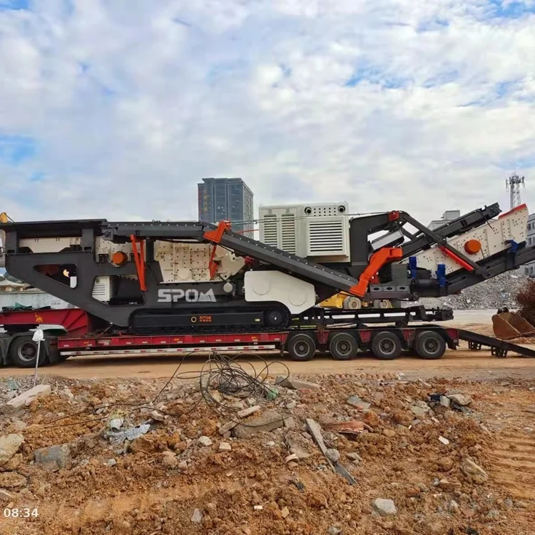 Crawler mounted mobile stone crusher mobile granite basalt limestone crushing plant for sale