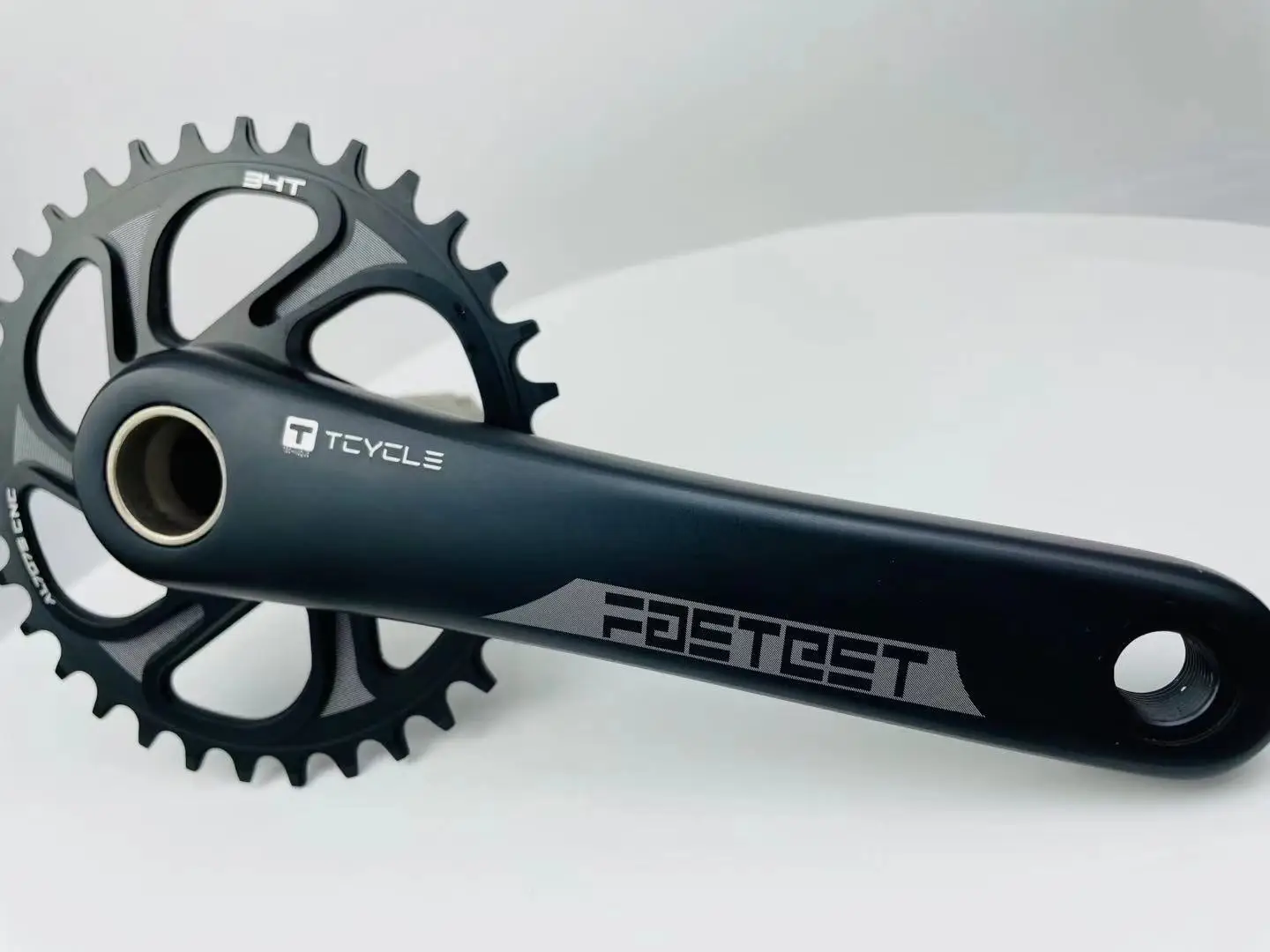 Black Siver single sprocket 170 mm 8m chainwheel belt drive cycle part bicycle crankset