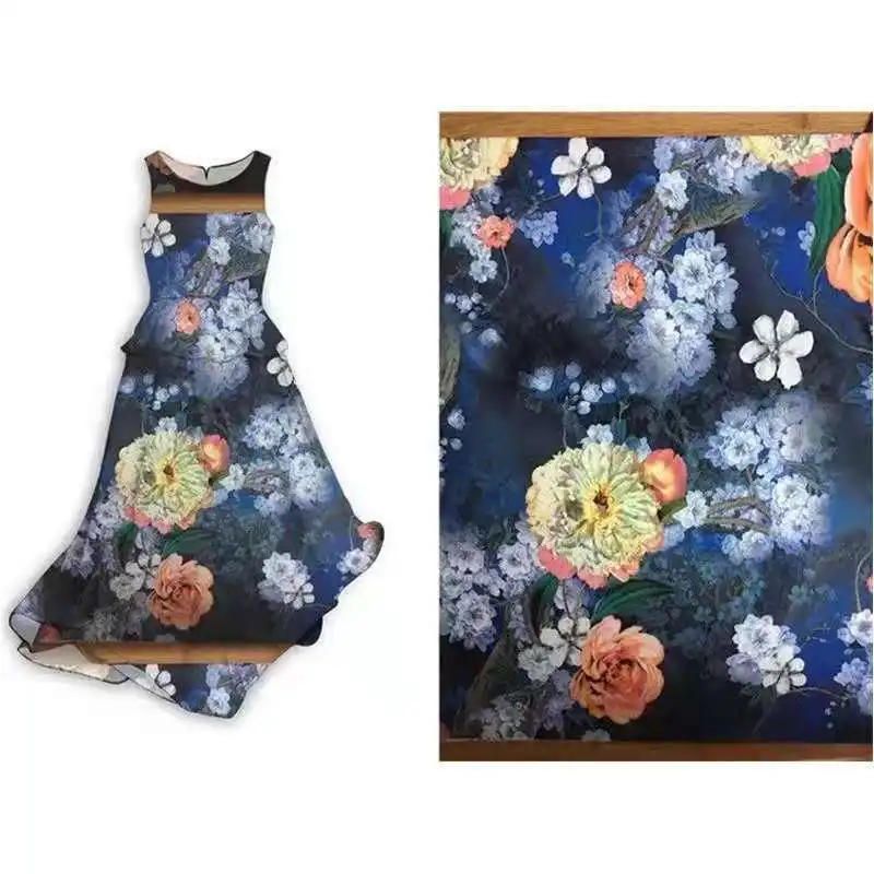 Stock Lot 100% Polyester 75D High Twist Georgette Moss Crepe Pearl Chiffon Fabric for Garment