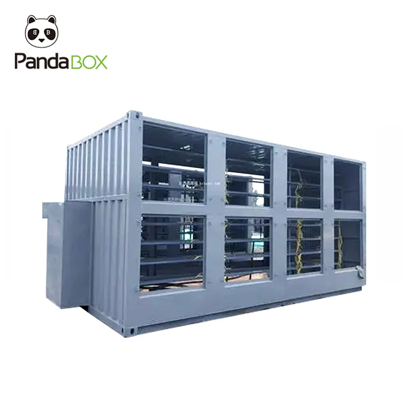 Bitcoin Crypto Asic Gpu Container Box Contain Cooler Machine Small Mobile 25t Solar Prefab ETH BTC LTC  Mining Container