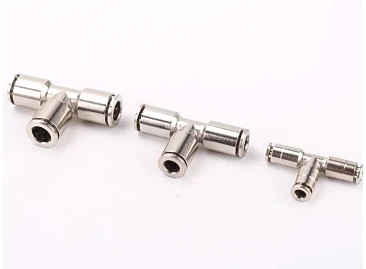 Copper Nickel Plated PE Series Pneumatic Quick Insert Joint High Temperature and Pressure Corrosion Resistant Gas Pipe Three