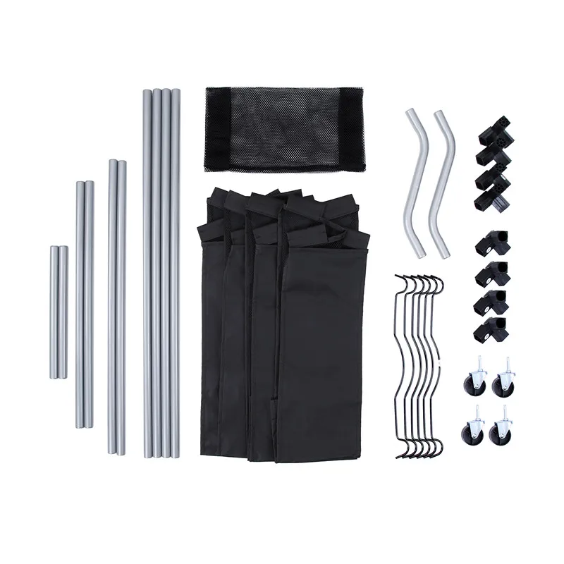 Metal Fabric Hamper Sorter Cart with Wheels Collapsible Laundry Basket Trolley Foldable