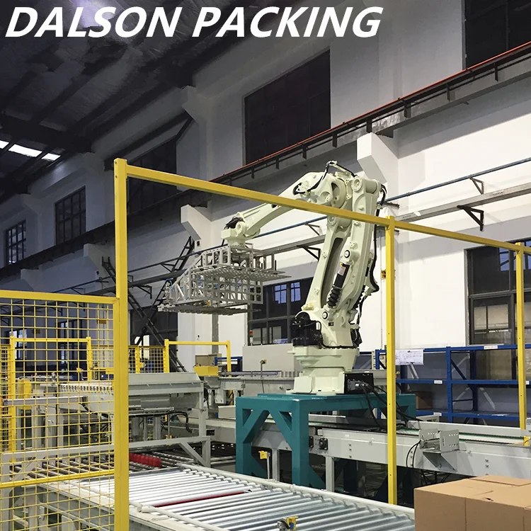 Carton stacking on pallet device/automatic palletizing equipment/bag robot stacker machine