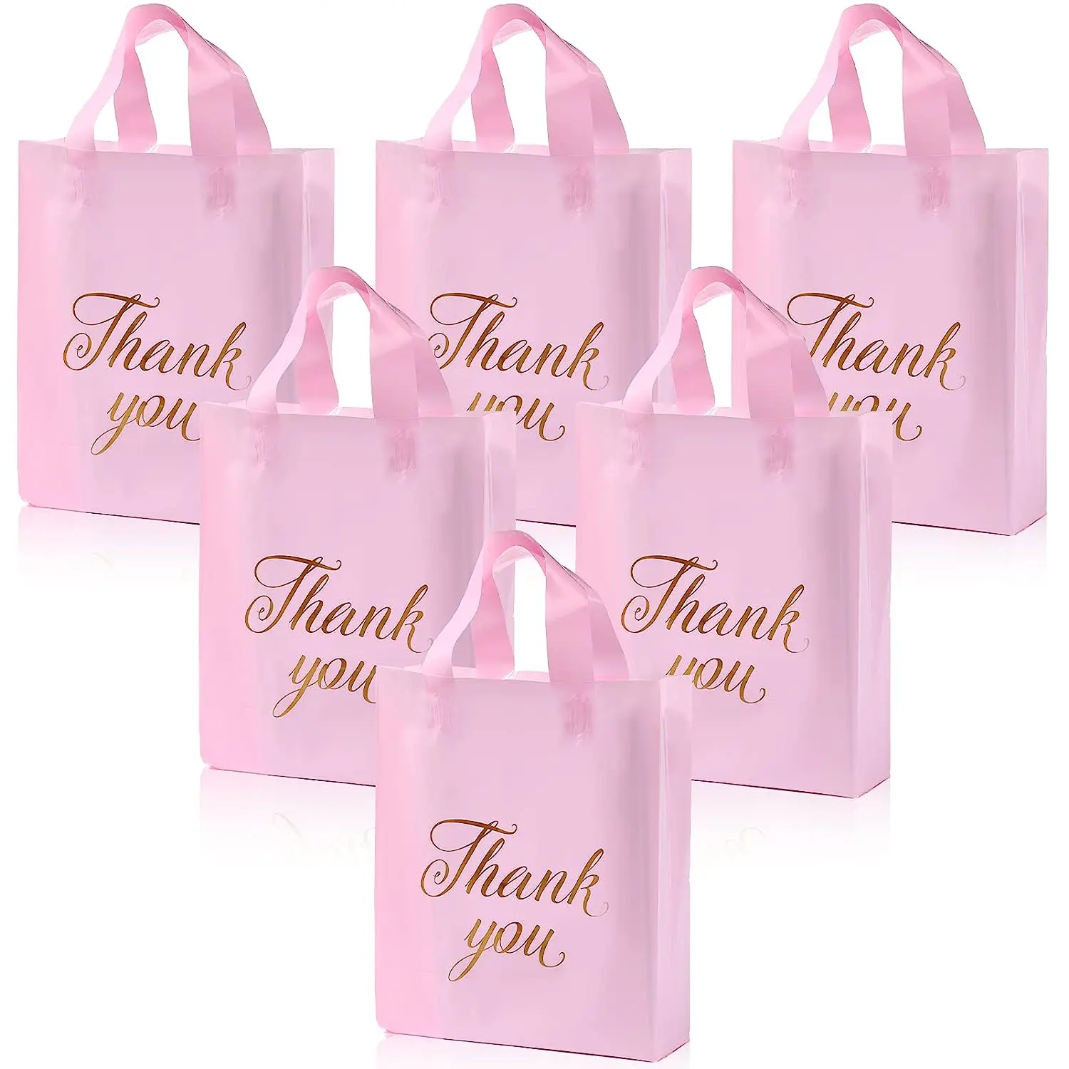 CTCX Custom Printed Logo Design LDPE/HDPE Handle Plastic Bag Die Cut Bag Shopping Bag For Clothing/Shoe Packing