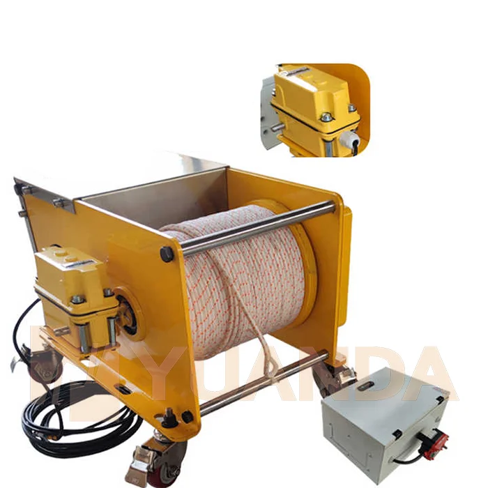Movable Winch High Lift 300m/400m Kevlar Rope High Temperature Resistant Pipeline Traction Winch Customizable