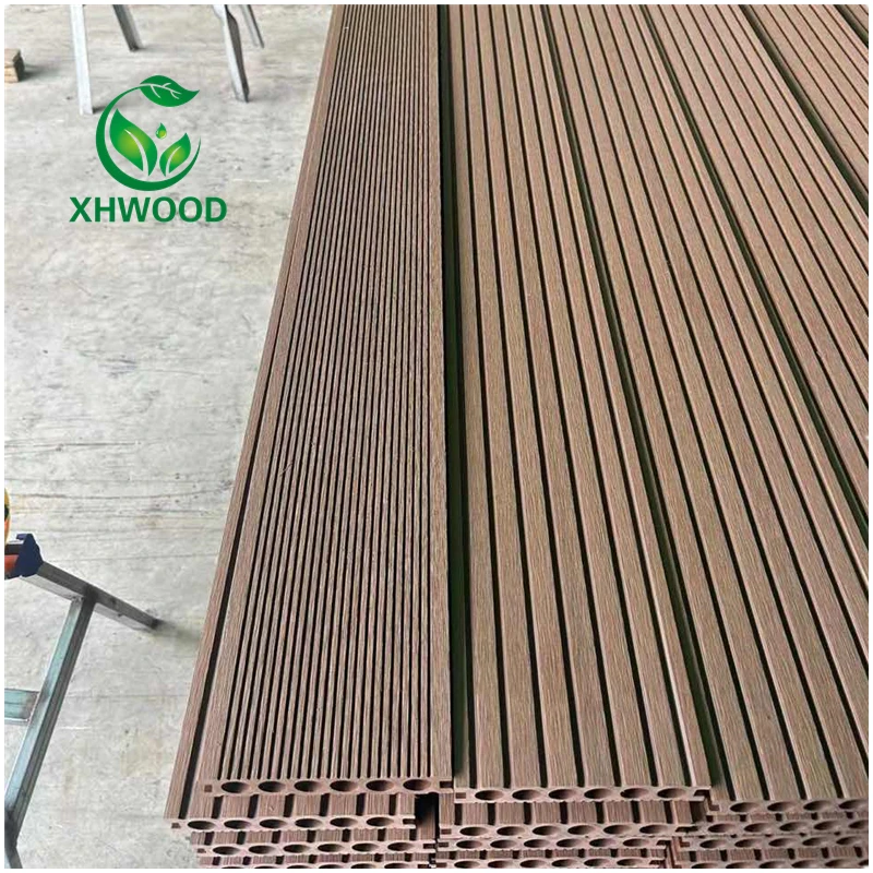XHWOOD waterproof wpc deck flooring wood plastic composite with decking for sale