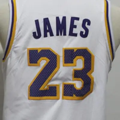 Лидер продаж оптовая продажа футболки для баскетбола с вышивкой Джеймс молодежные майки фабричные магазины