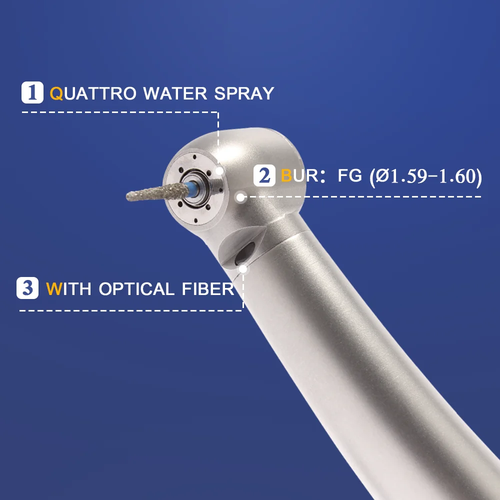 Z800KL оптическая воздушная турбина высокоскоростной наконечник мини-головка кнопка подходящая светодиодная муфта насадка стоматологического блока