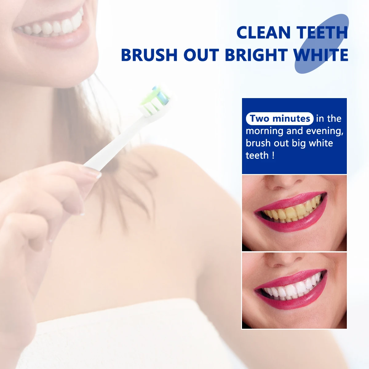 Sonic Electric Toothbrush with 6 Brush Heads Travel Case 32000-41000 VPM Adjustable Motor Wireless Charging 5 Modes for adults