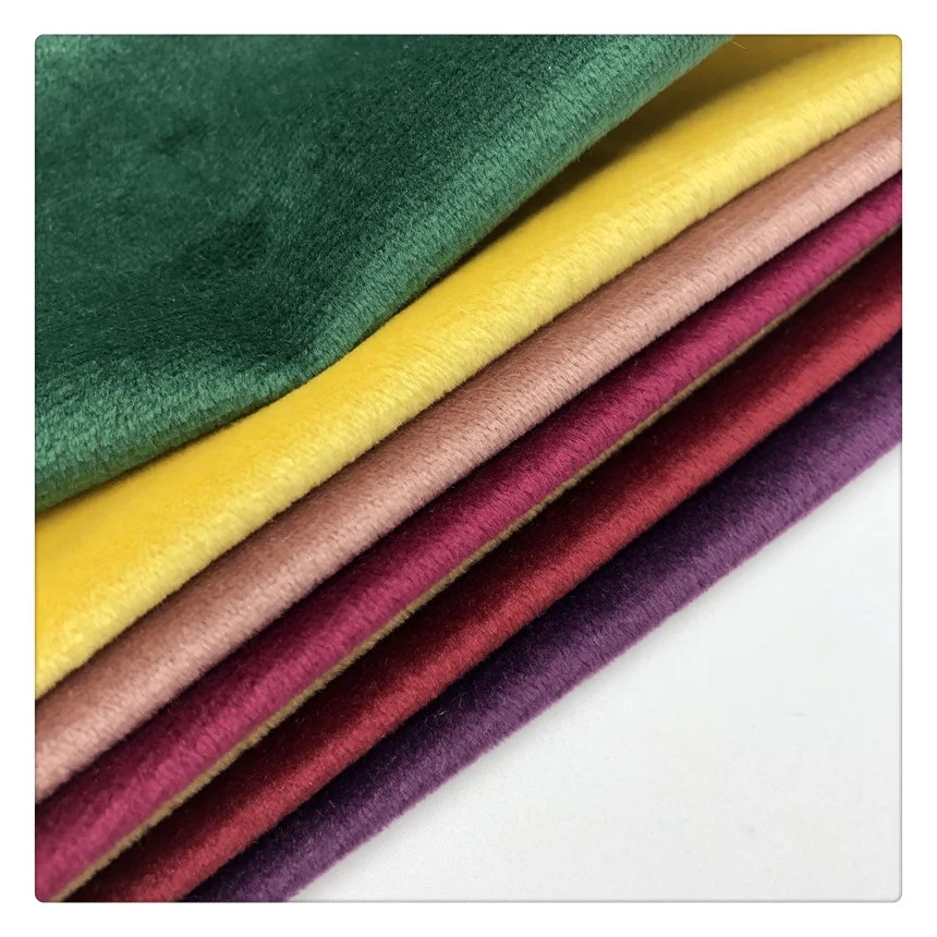 100 Polyester velvet Holland velvet polyester knit sofa fabric for furniture textile