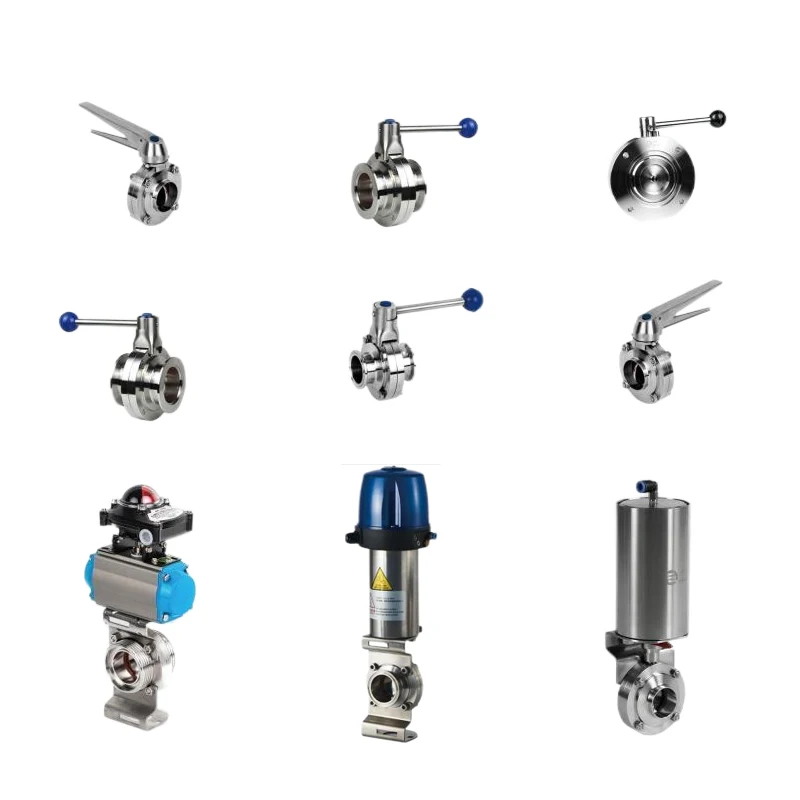 Stainless steel 316 304 Manual Pneumatic actuator Electric actuator Butterfly valve Suitable for piping systems Pipeline control