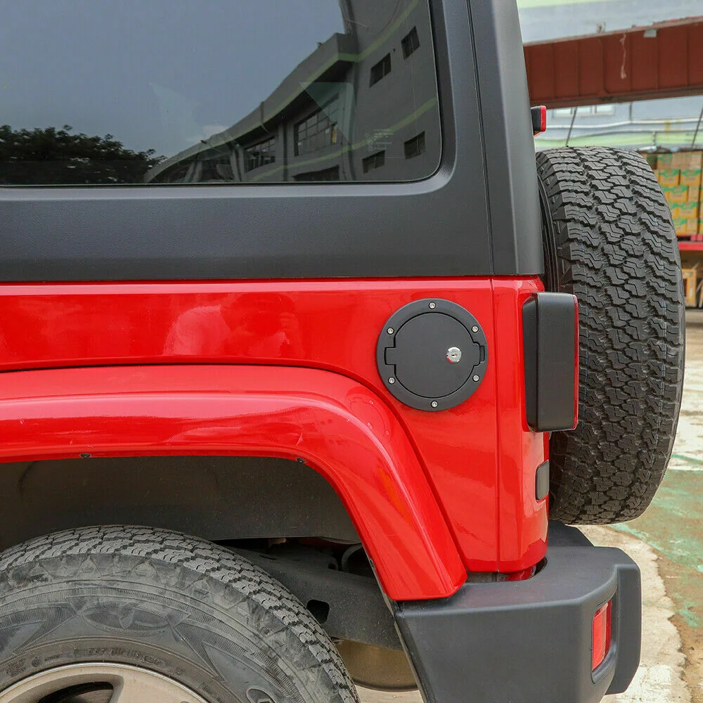 Best Selling Products 2022 Parts And Accessories For Cars Locking Gas Tank Cap Fuel Filler Door Cover for Jeep Wrangler JK