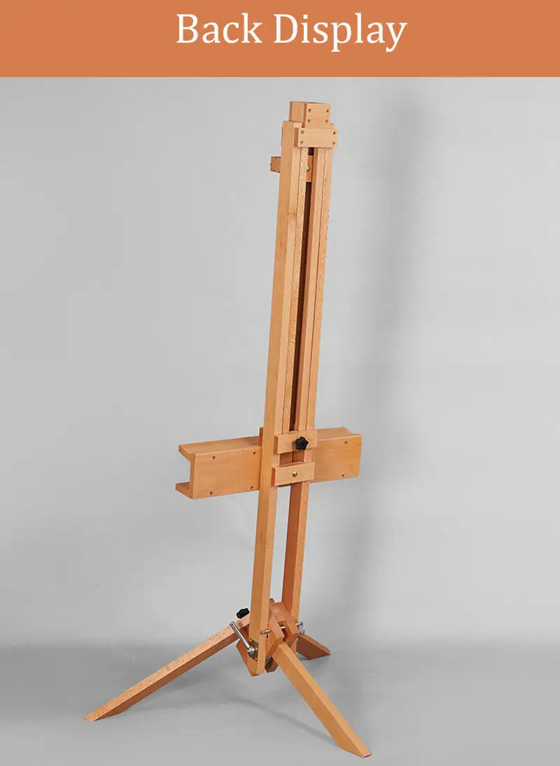 Glitter Vintage Folding Wooden Easel Foldable Floor Artist Studio Easel for Painting Display