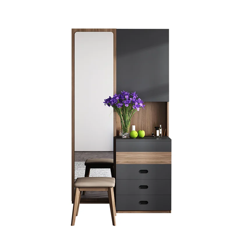 Nordic full-length mirror mini dressing table bedroom furniture dressing table console storage table with mirror