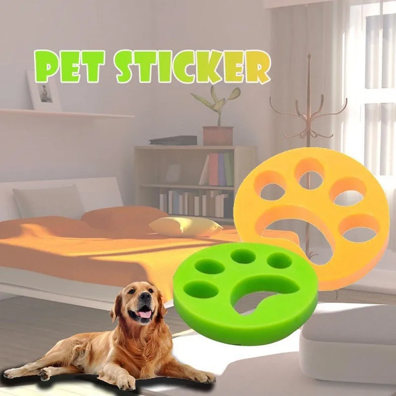 2 pack Pet Sticky Hair Remover Silicone Self-cleaning Pet Cotton Hair Catching Collector Clothes Household Cleaning
