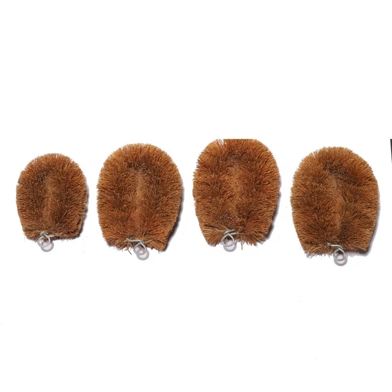 All natural high quality sustainable coconut palm sisal kitchen cleaning ball multifunctional cleaning brush