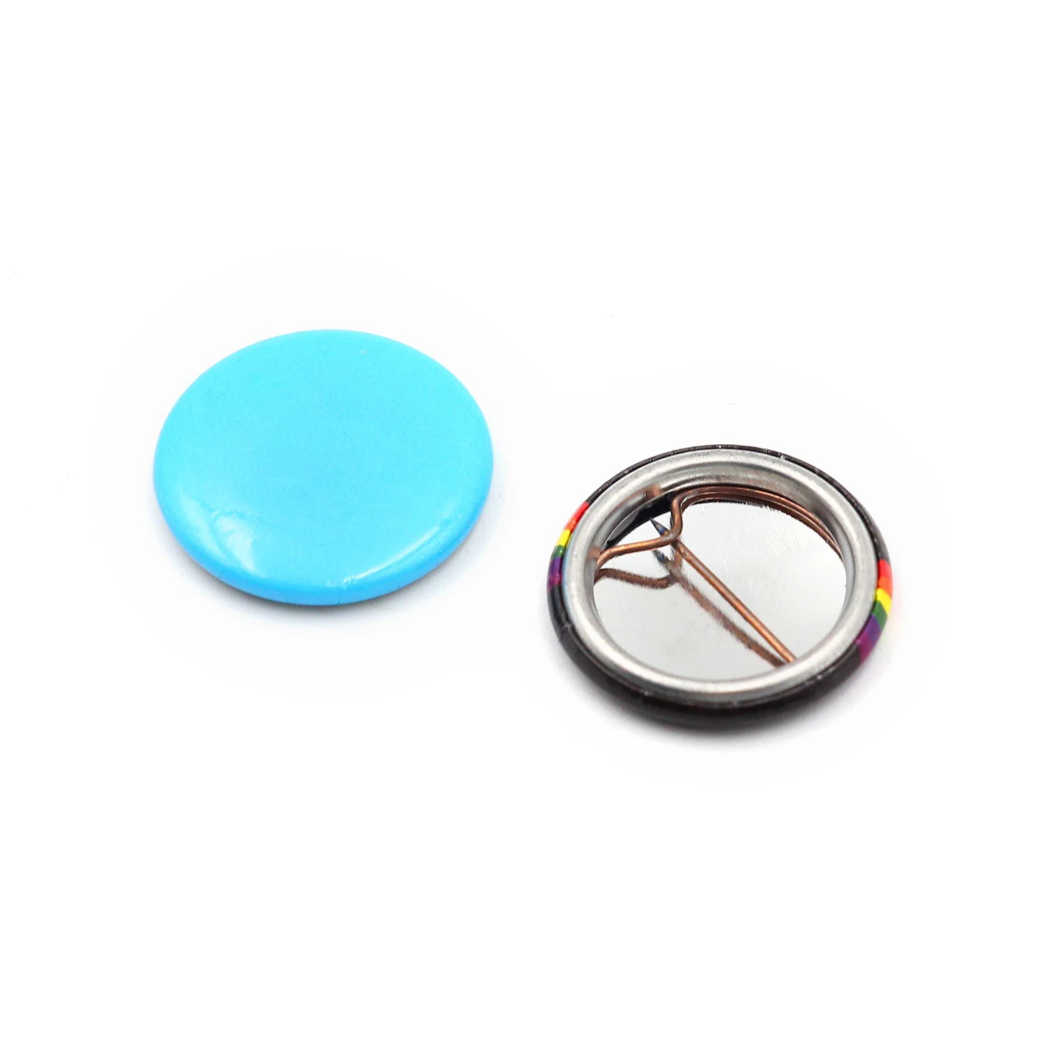 Good quality factory directly pretty design custom plastic matte pin button badge