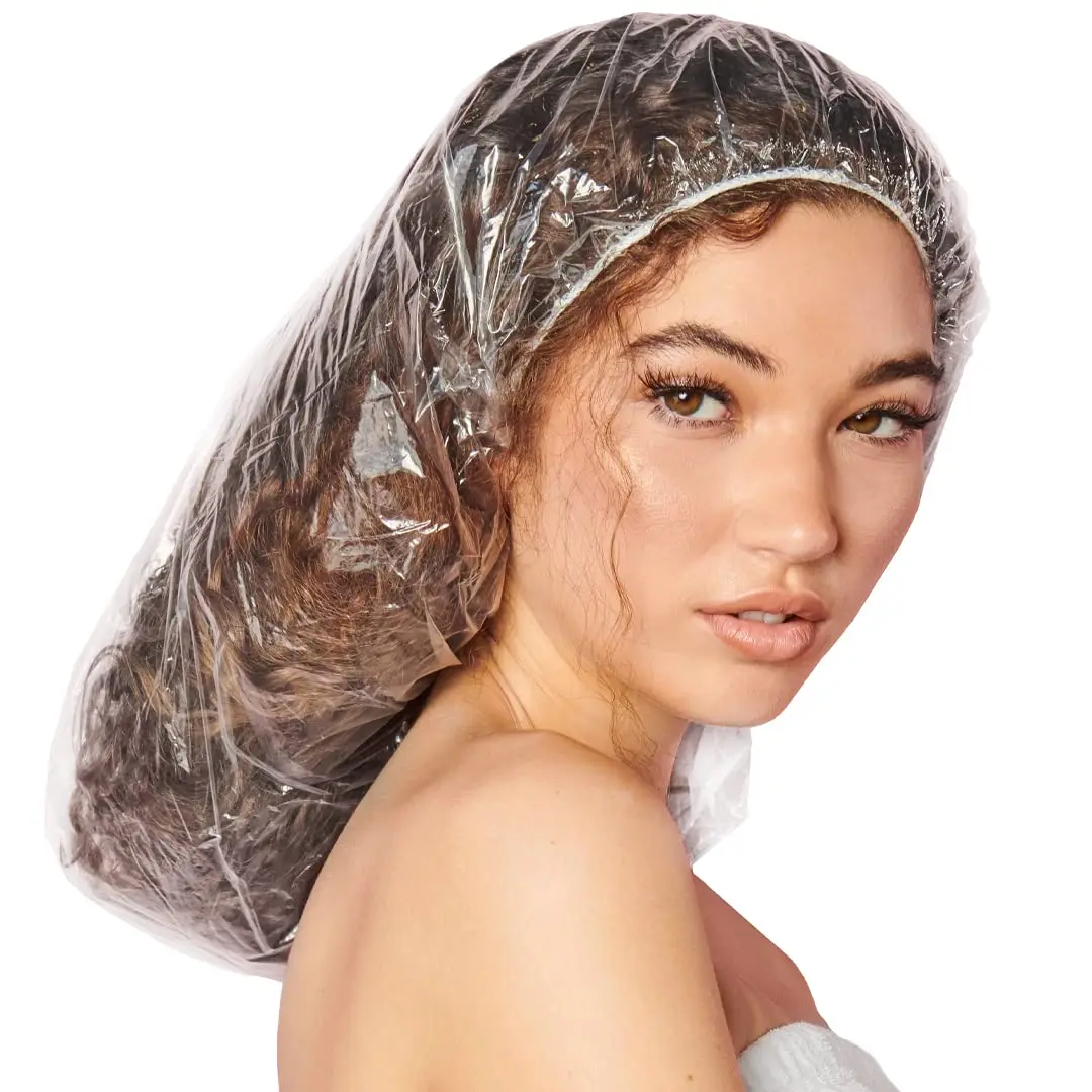 1pcs diameter 22  Inch  Disposable XL Large Shower Cap for Women Long Hair Durable