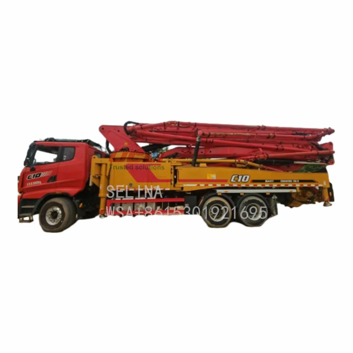USED CONDITION SANY Zoomlion 36m 46m 38m 42m 51m 56m 66M concrete pump trucks benzz VOL chassis used cement pump truck 56M 60M