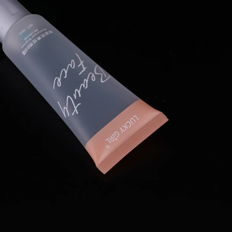 50g screen printing cosmetic packaging clear tube airless pump squeeze tube for bb cream skin care