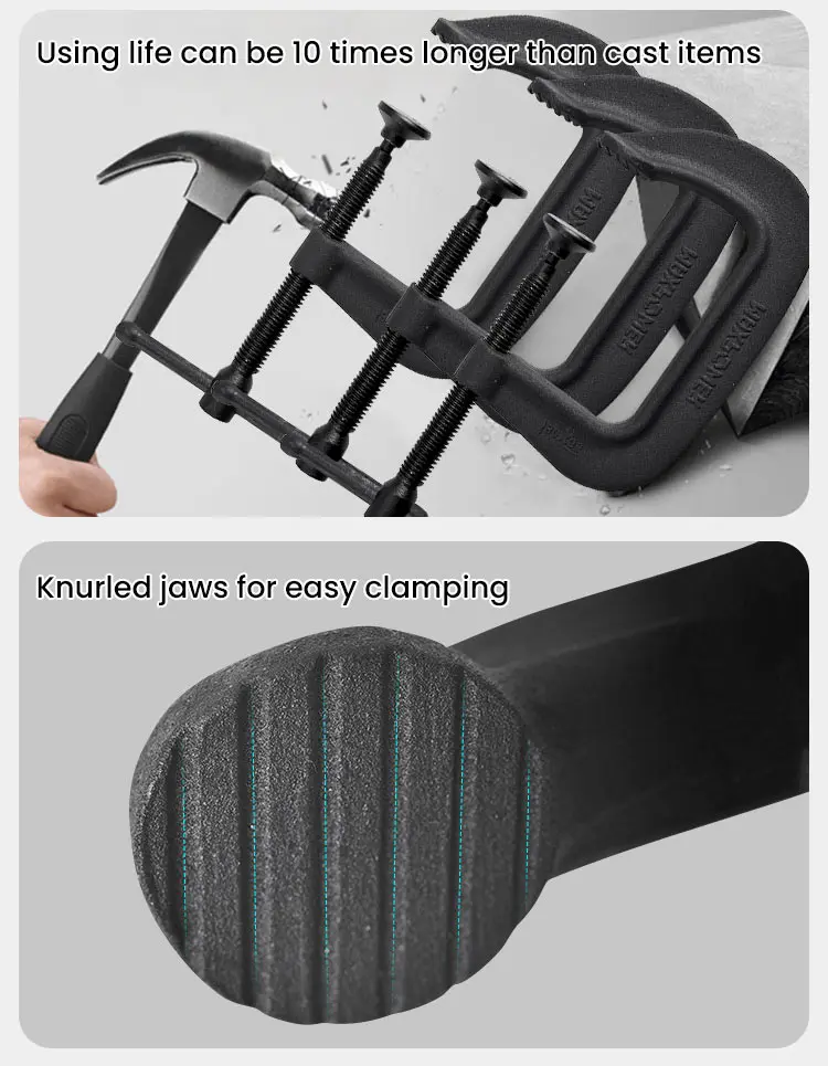 MAXPOWER Carpentry Building Woodworking Drop Forged Black C G Clamps Tool