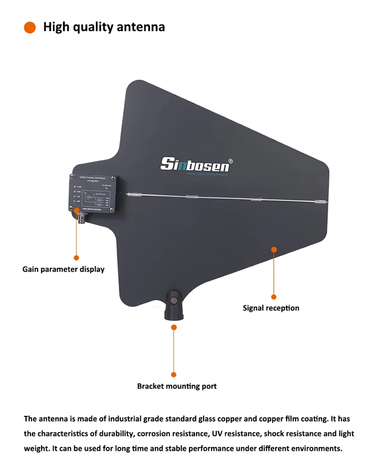 Wireless Antenna Distribution Amplifier A845 Professional Antenna Black Eco-friendly Carton Box Wired Multiple Frequencies 5 Way