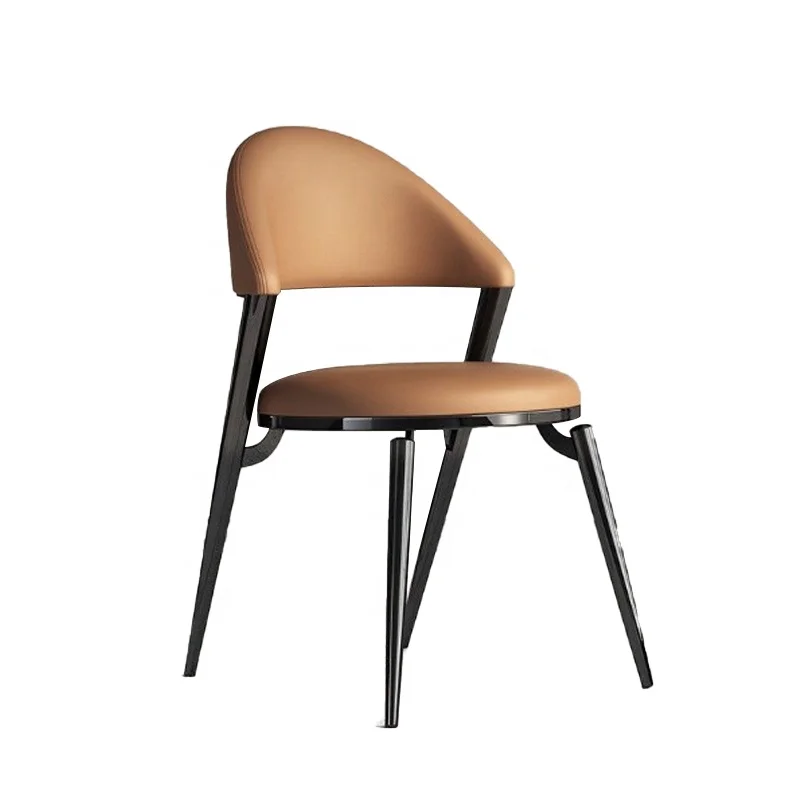 Customization of luxury restaurant chairs in hotels, leisure metal chairs in hotel bedrooms
