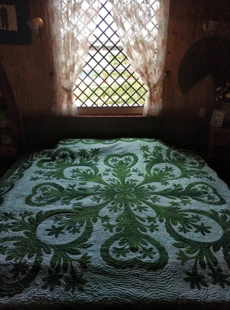 Wholesale Soft Cotton hawaiian  Quilt Hand Block Print Reversible Floral Print Soft Cotton Quilt Handmade King size