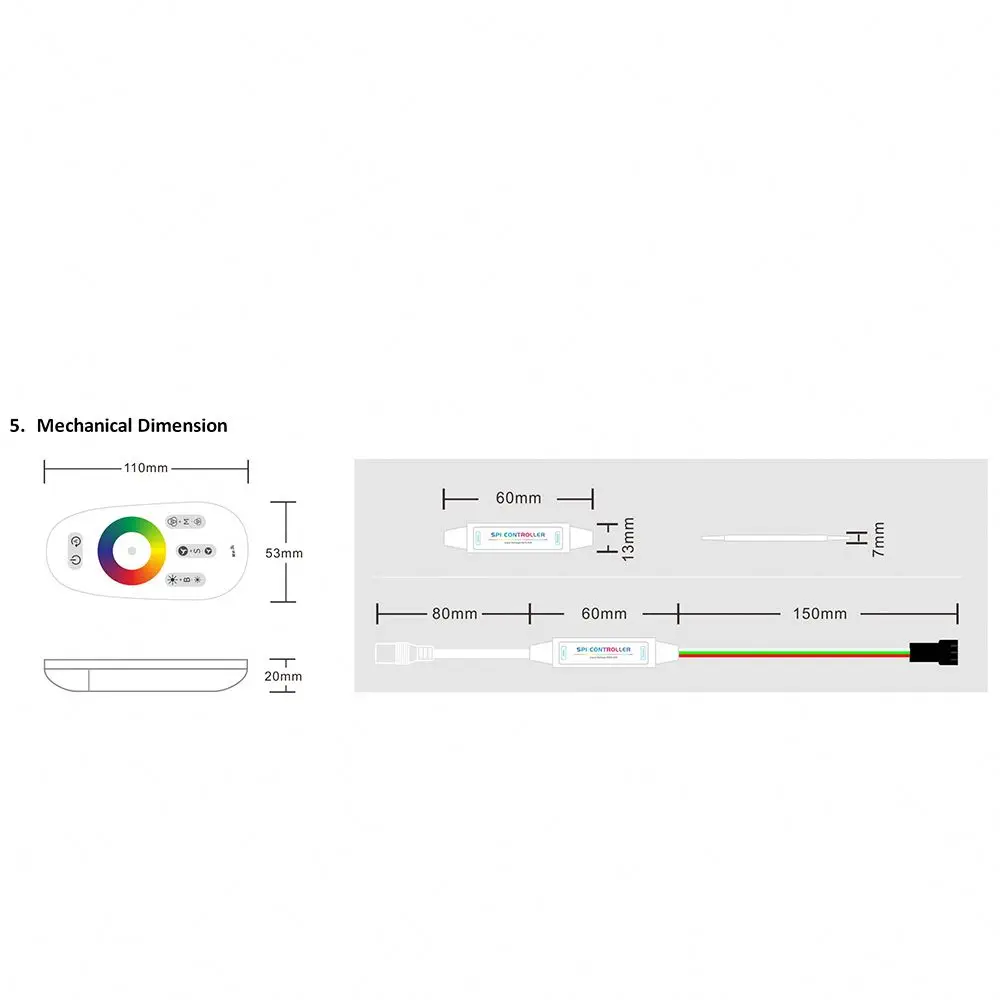 Modern RGB Floor Lamp Controller DC5-24V Corner Stand Light app wireless rf remote music LED Controller for Corner Floor Lamp