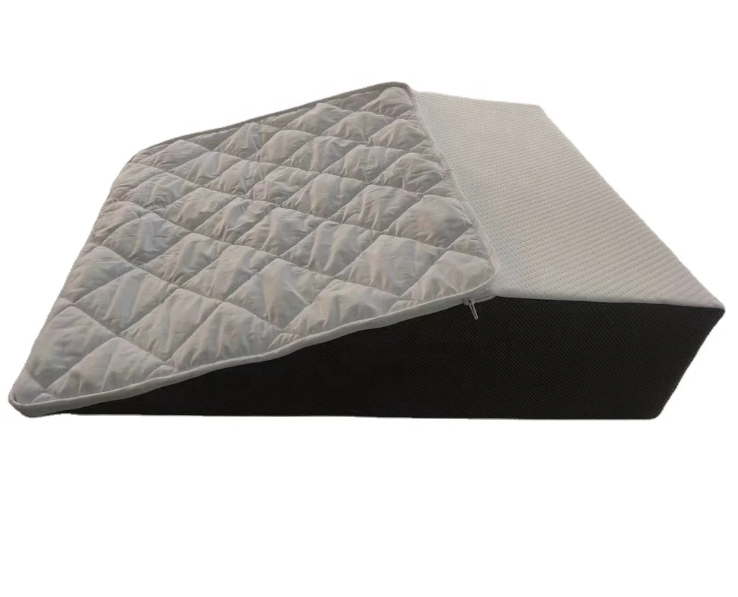 COOLING Memory  foam wedge pillow bed wedge pillow with quilted pad on top