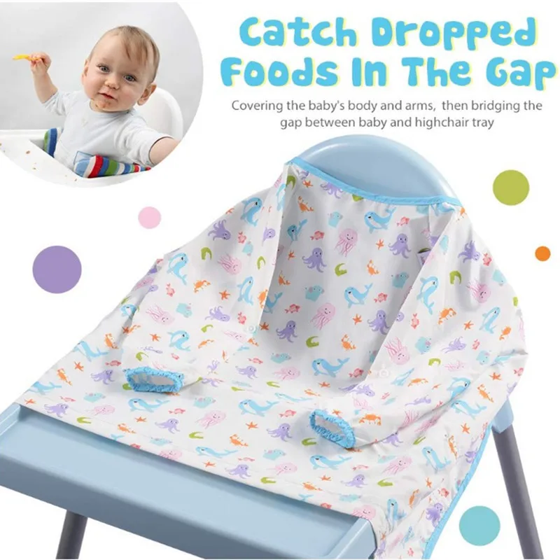 Baby Toddler Weaning Bib Apron Coverall Table Waterproof Long Sleeve Eating Bib