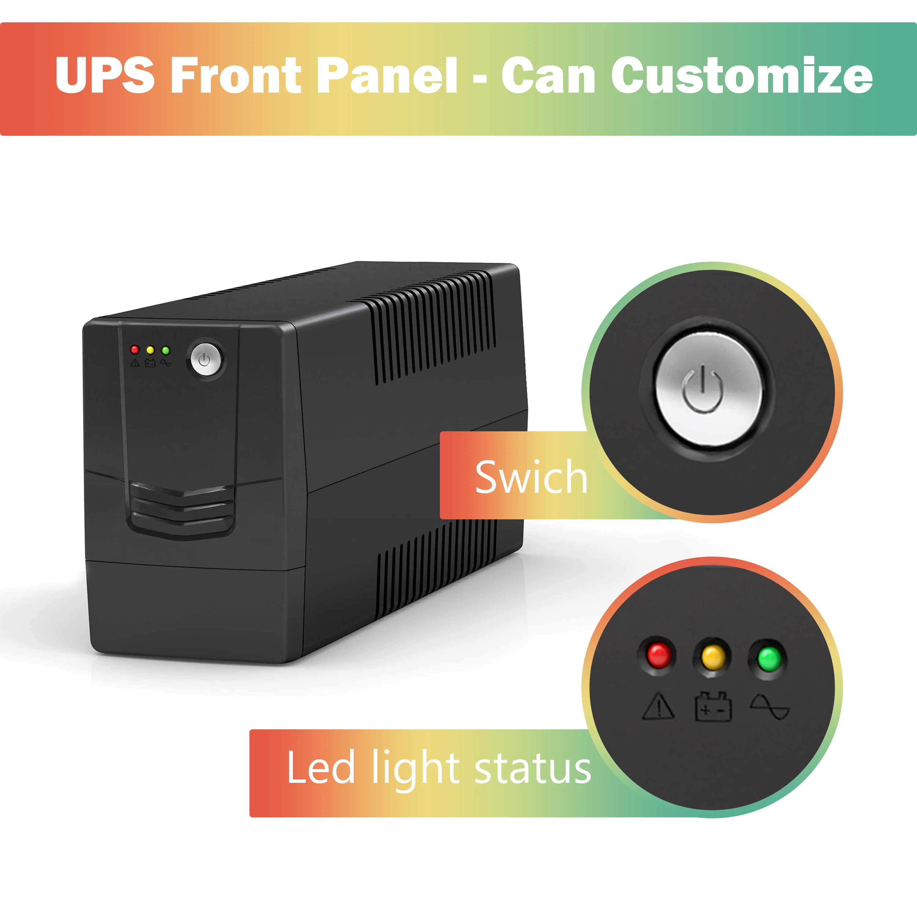 Inverter Ups High Frequency Line Interactive 12V 7ah UPS 650VA Power Supply
