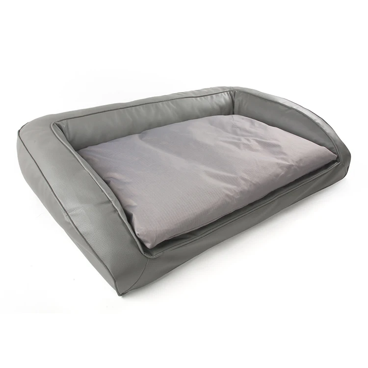All Weather Leather Pet Dog Sofa Bed Extra Comfort Large Sleep Couch For Large Dogs Washable Sofa Memory Foam Dog Bed