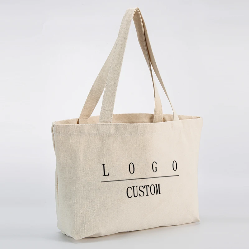 Wholesale Custom Print Logo Cheap Eco Friendly Shopping Grocery Girs cotton bags canvas tote