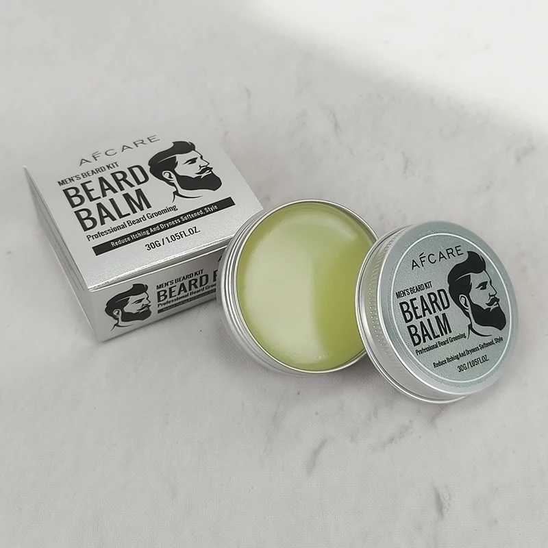 Beard Growth Oil Beard Balm Sulfate-free Refreshing & Softening and Beeswax & Coconut oil Beard Balm Gel White Label