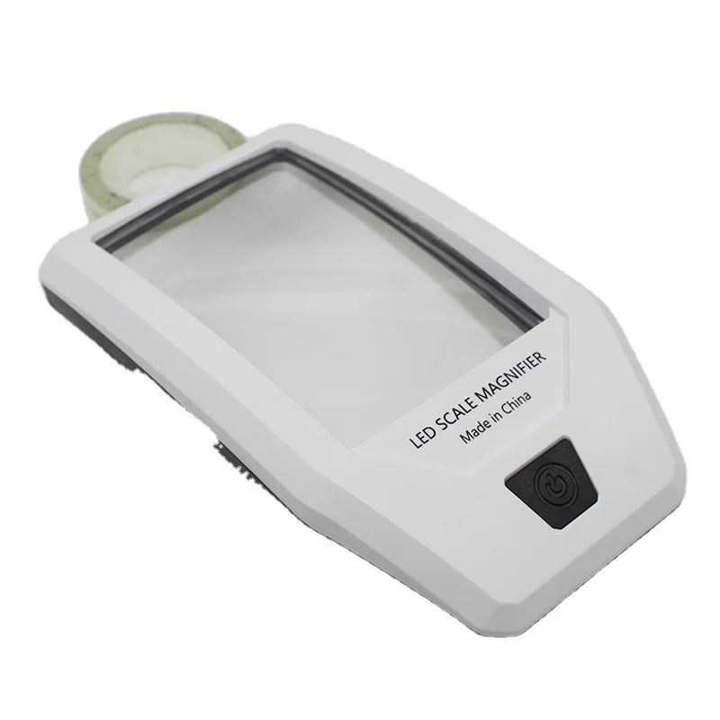 TH-8017 Portable Illuminated Magnifying Mirror,Multi Functional Paperweight Magnifying Glass Led  And Scale