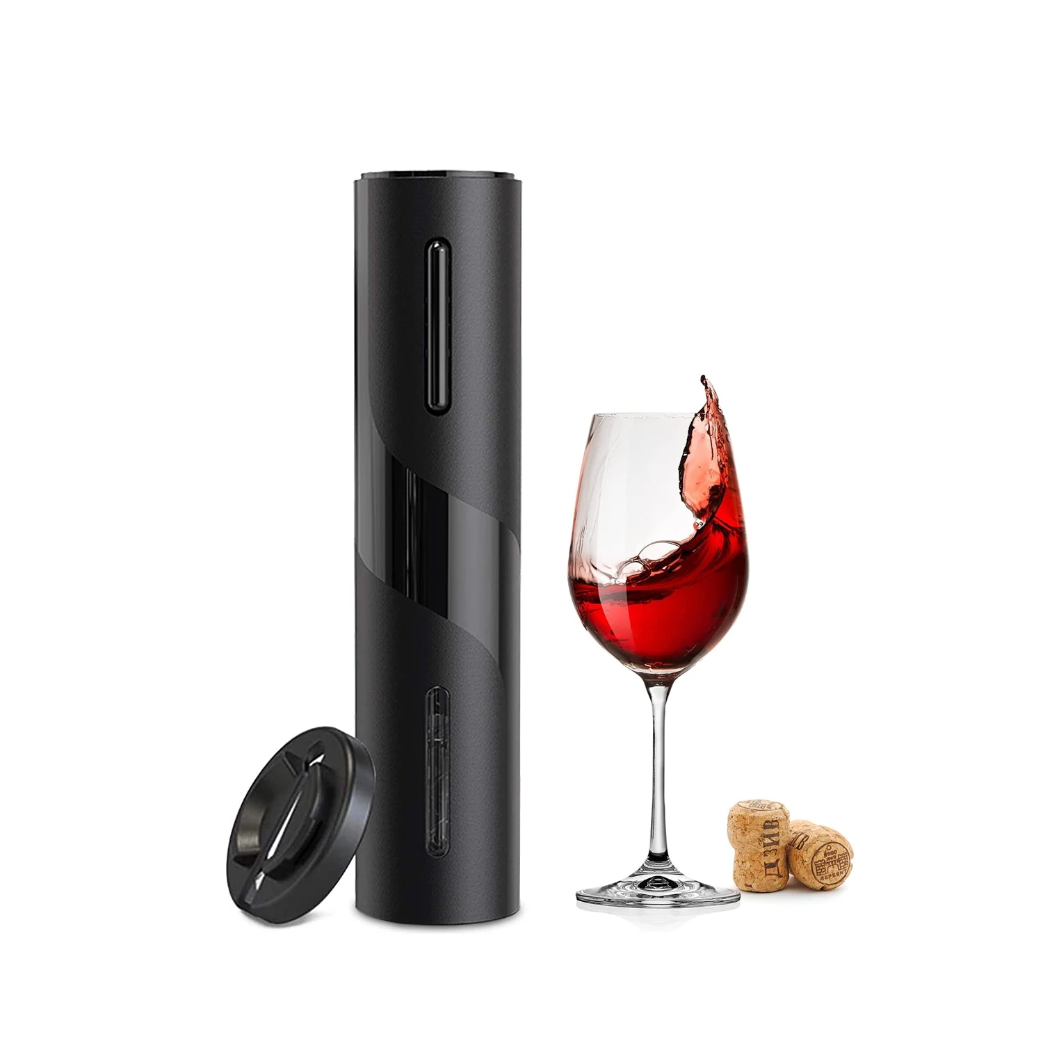 Automatic Electric Wine Bottle Opener Corkscrew Opener with Foil Cutter, One-click Button Reusable Wine Bottle Openers for Home