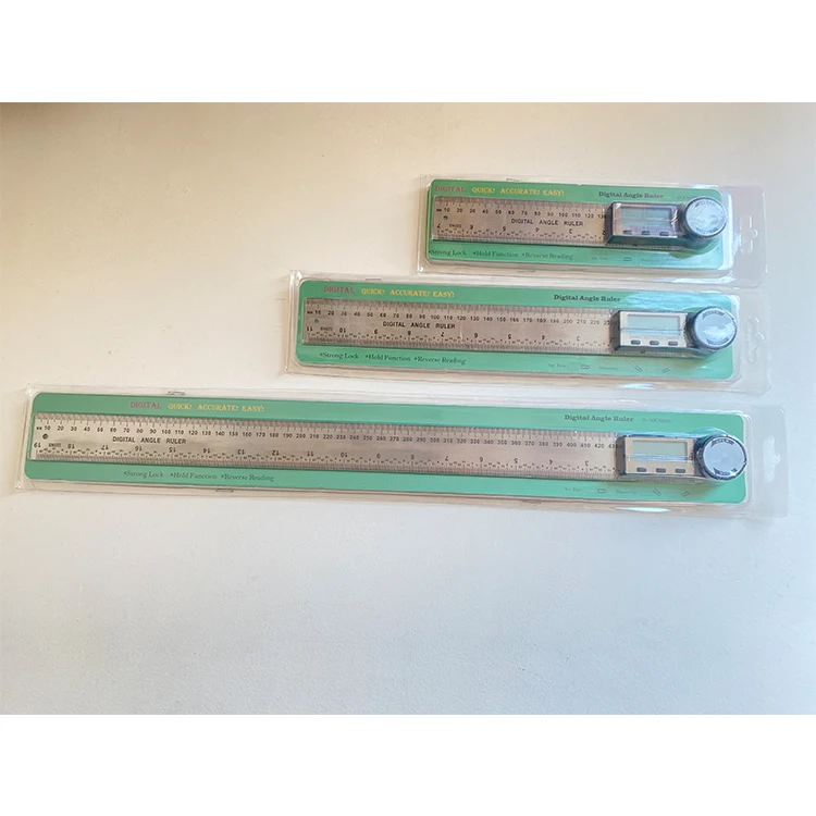 Custom Protractor 200mm 300mm 500mm Digital Display Angle Ruler Measuring Tool Stainless Steel Digital Angle Finder Ruler