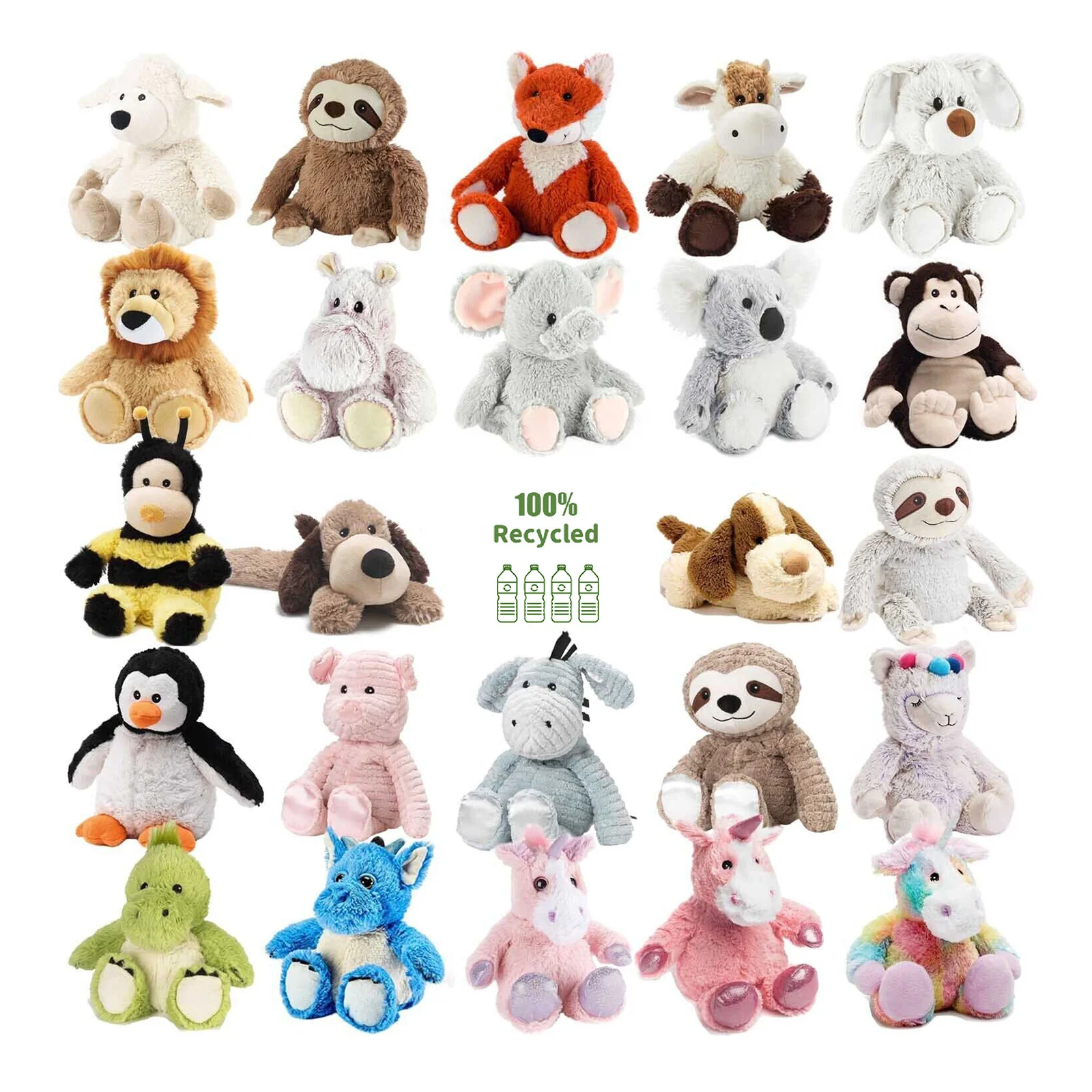 Custom Kids Relieve Anxiety Lavender Soft Cute Plush dinosaur Unicorn Pillow Baby Toys Microwavable Weighted Animals Stuffed Toy