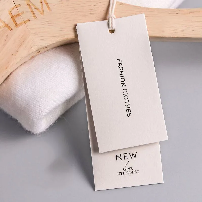 Factory Customized luxury Clothing brand logo Paper hanging tags for clothes Jeans shoe hanging tags Swing Price tags