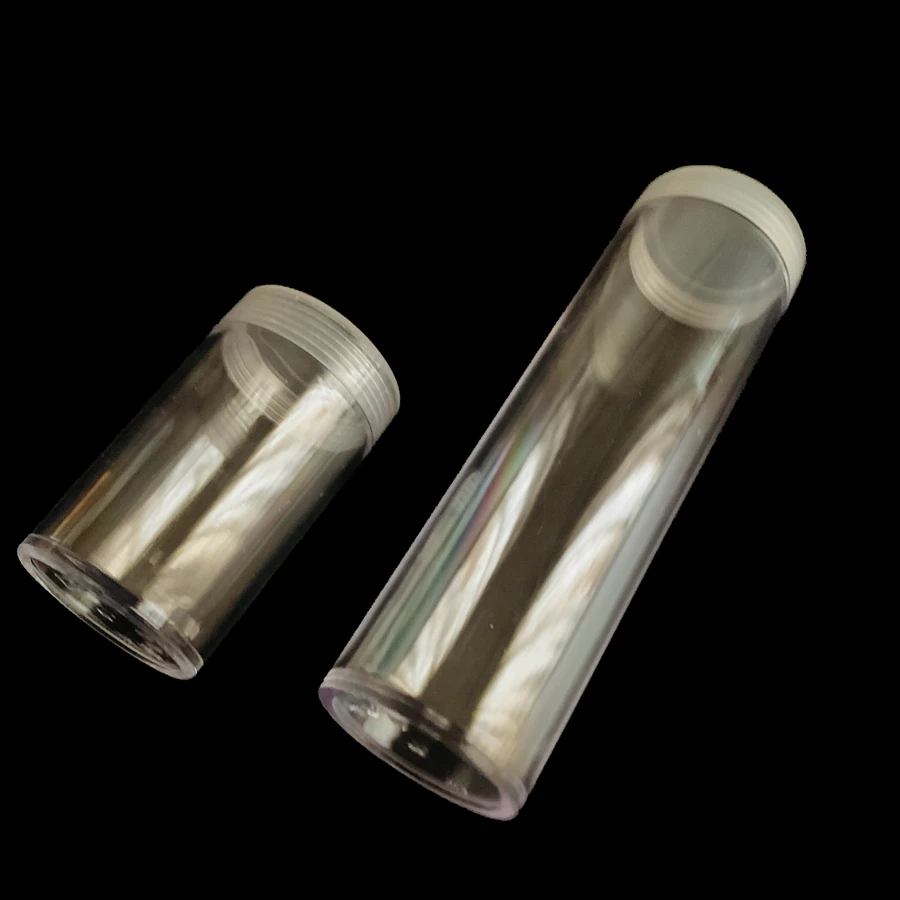 transparent coin tube packing a whole roll of COINS for collection coin capsule NGC PCGS PCCB banknote display box