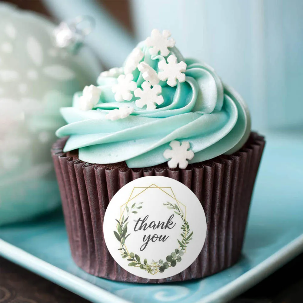 1 inch Thank You for My Small Business Stickers Paper Thank You Label Sticker Rainbow Silver Roll Adhesive Shipping Mail Labels