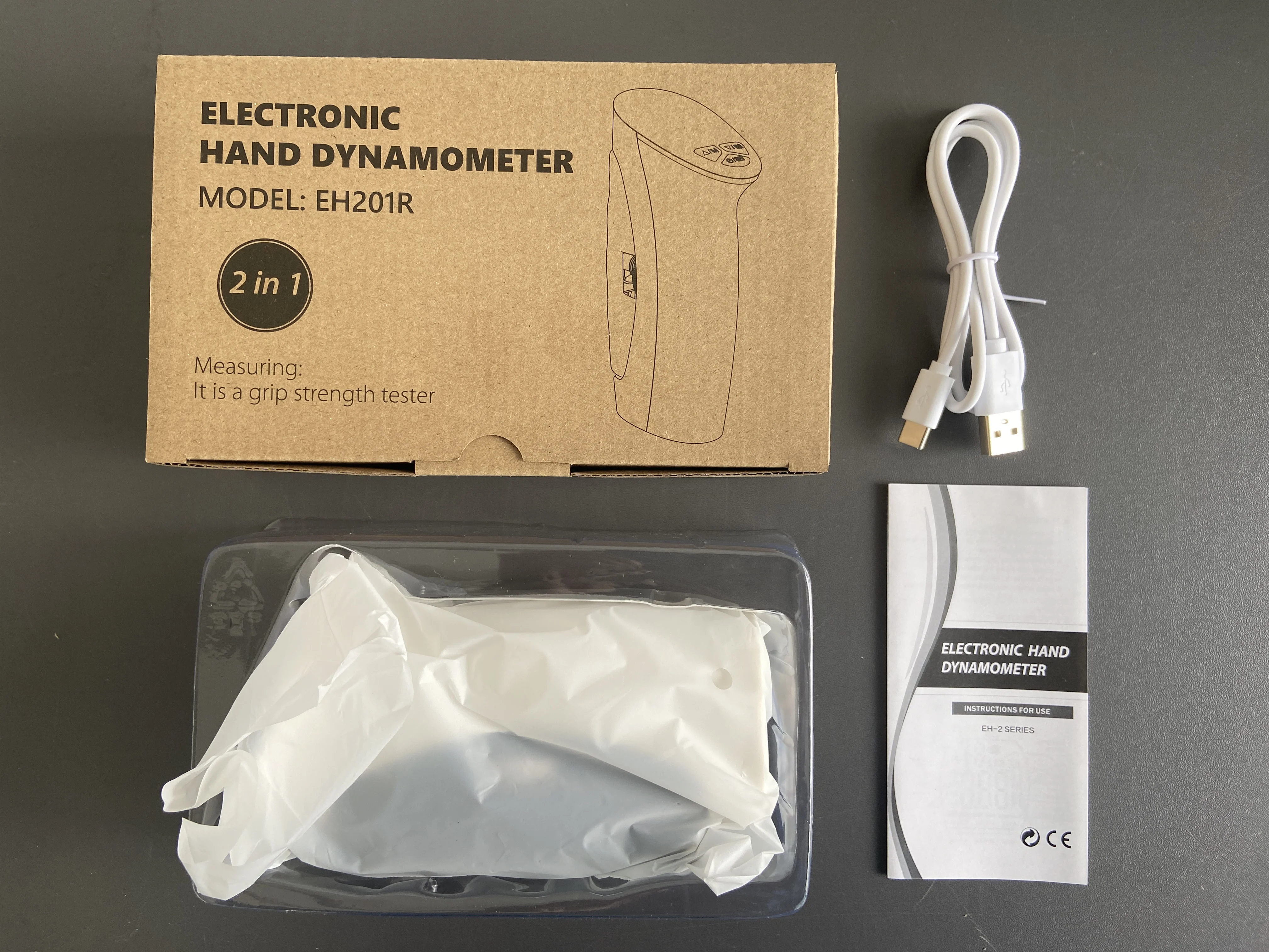 2024 NEW SY USB Charging Electronic Hand Dynamometer 2 in 1Hand Strength Exercising Device Digital Hand Grip Strengthener Grip