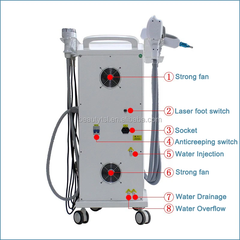 Multifunctional Professional Korea Q Switch ND YAG Laser Tattoo Removal / Laser Tattoo Cleaning Machine / q-switched laser price