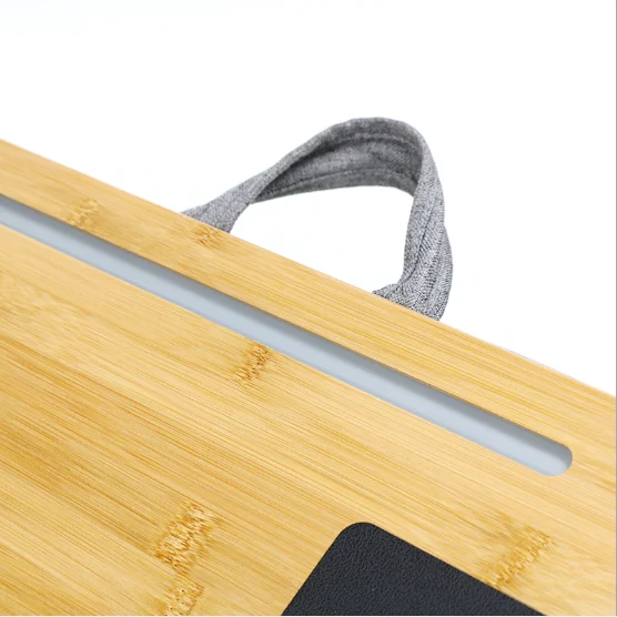 Lap Laptop Desk - Portable Lap Desk with Pillow Cushion, Fits up to 15.6 inch Laptop, with Anti-Slip Strip & Storage Function