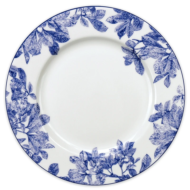 Chinese Ceramic White and Blue Dish Antique China Plate Dinner Dinnerware