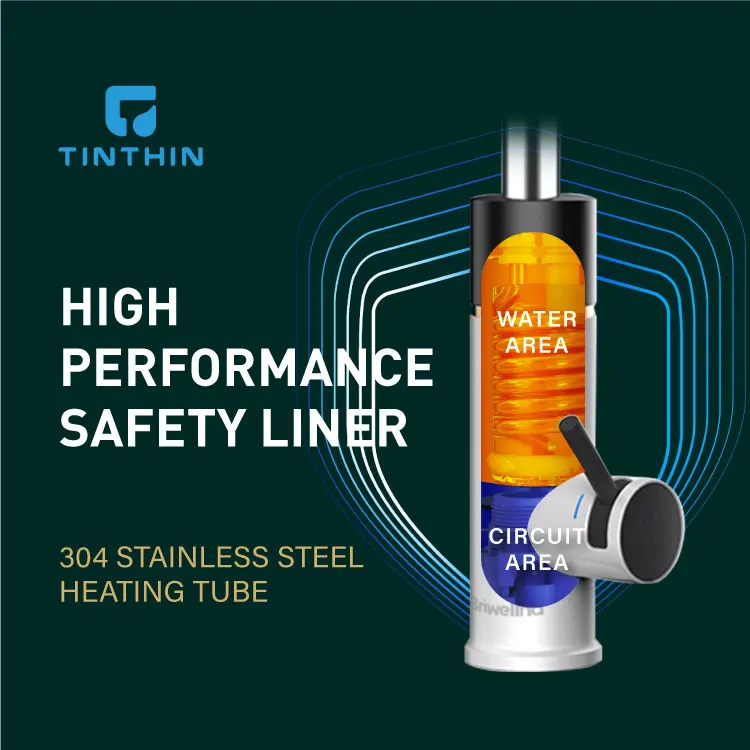 Мгновенный Электрический водонагреватель Briwellna 220 В, кран с цифровым дисплеем, кухонный кран, Мгновенный водонагреватель, кран с лебедем и гейзером