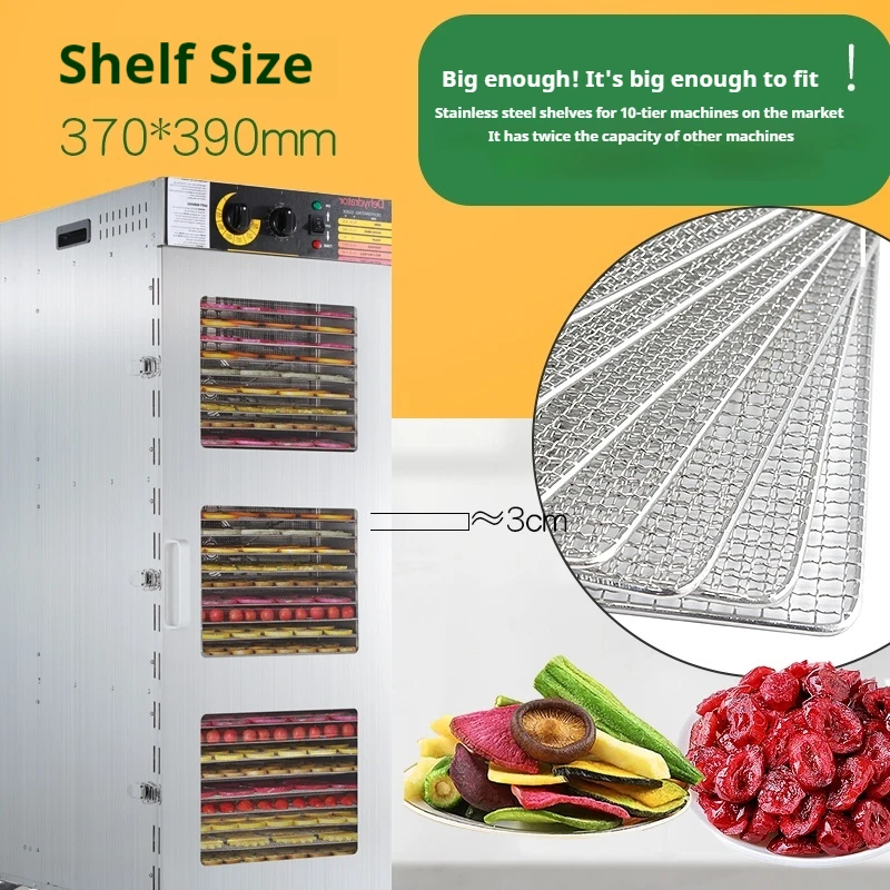 Mechanical Knob 32 Layers fruit drying Dryer machine Commercial food dehydrator Vegetable Mushroom fish Food Fruit Dryer Machine
