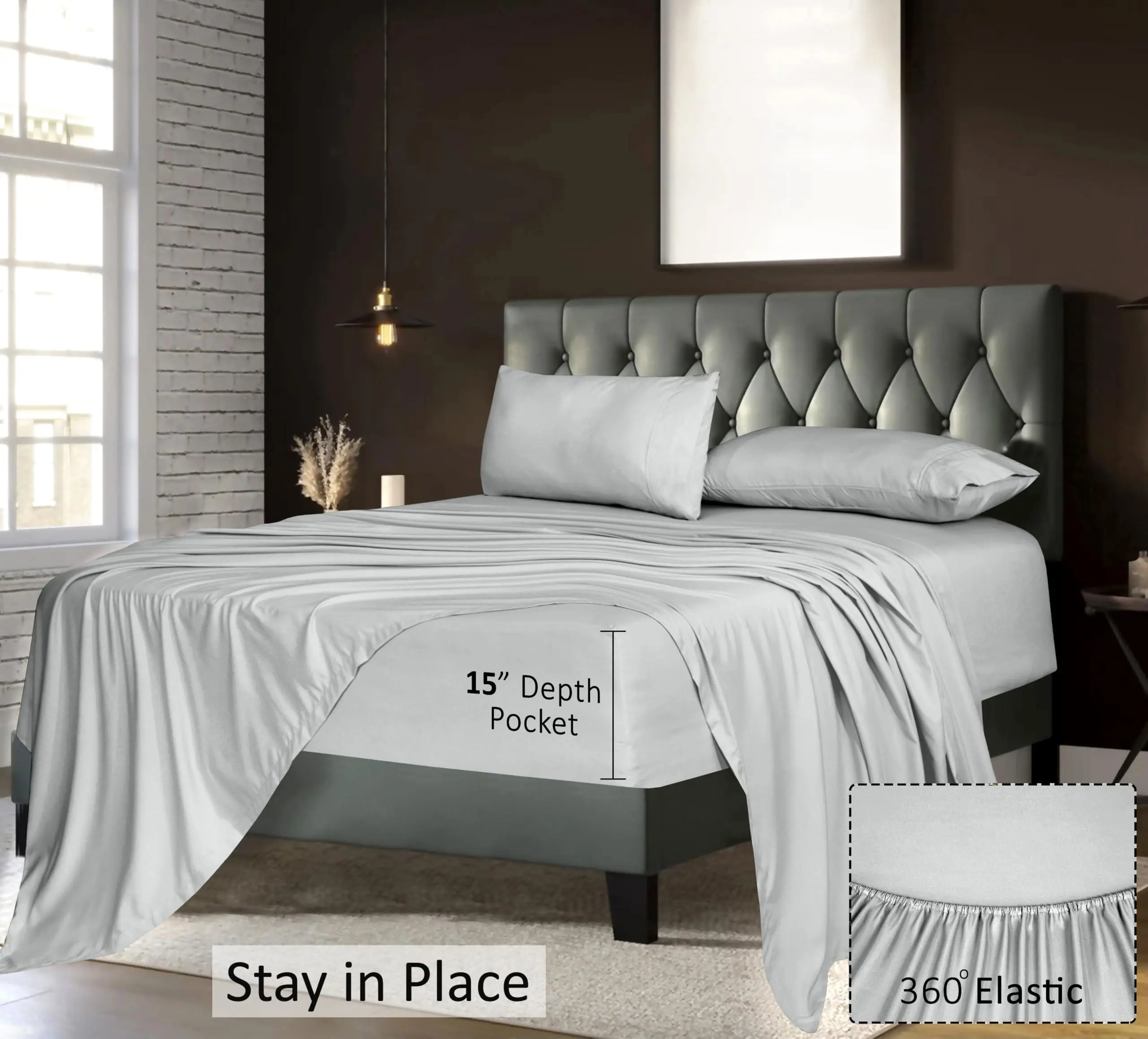 Brushed Microfibre Soft Polyester 3pcs 4 pcs Flat Sheet Fitted Sheet Hotel Bed Bedding Set Home Bedding Sheet Set